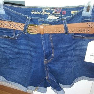 Denim Jean Shorts With Belt Brand New with Tag